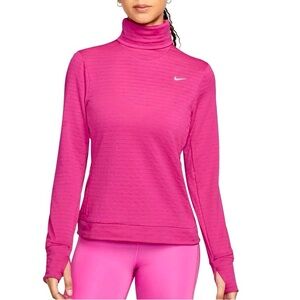 Nike Women’s Therma- Fit Element Swift Pink Turtleneck Running Long Sleeve Top M
